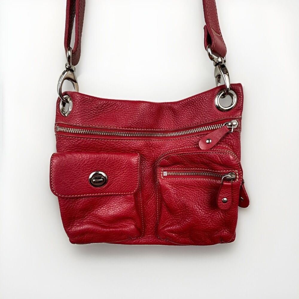 Y2K Roots Canada Leather Crossbody Shoulder Bag Limited Ed RED